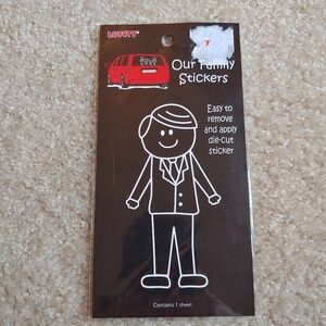 NWT Lovett family sticker of a man